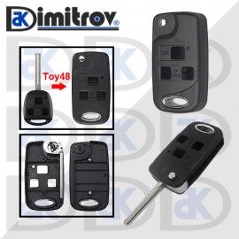 Кутийка ключ 3 бутона TOY48 Toyota Avalon Camry Corolla Echo Land Cruiser Prado Rav4 Tarago Land Cruiser Yaris